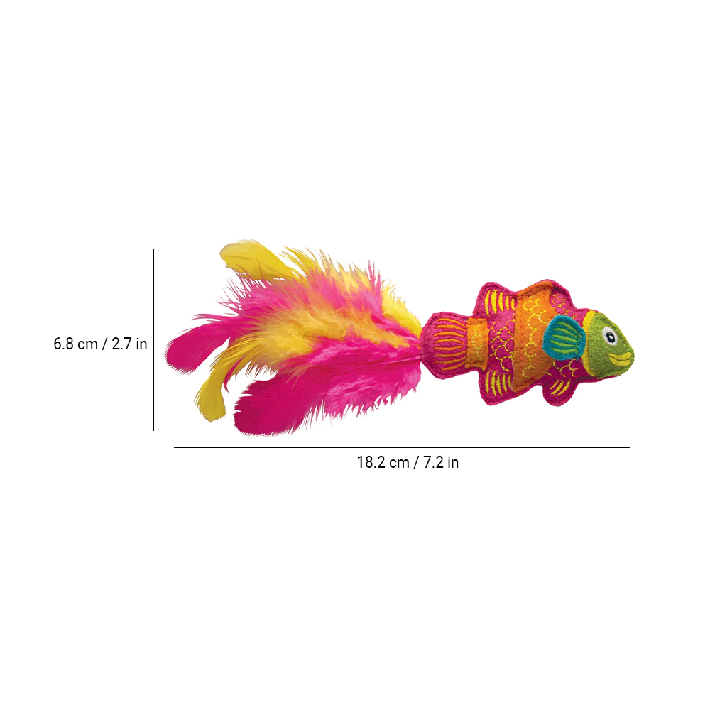Kong Tropics Fish Pink Catnip Toy for Cats