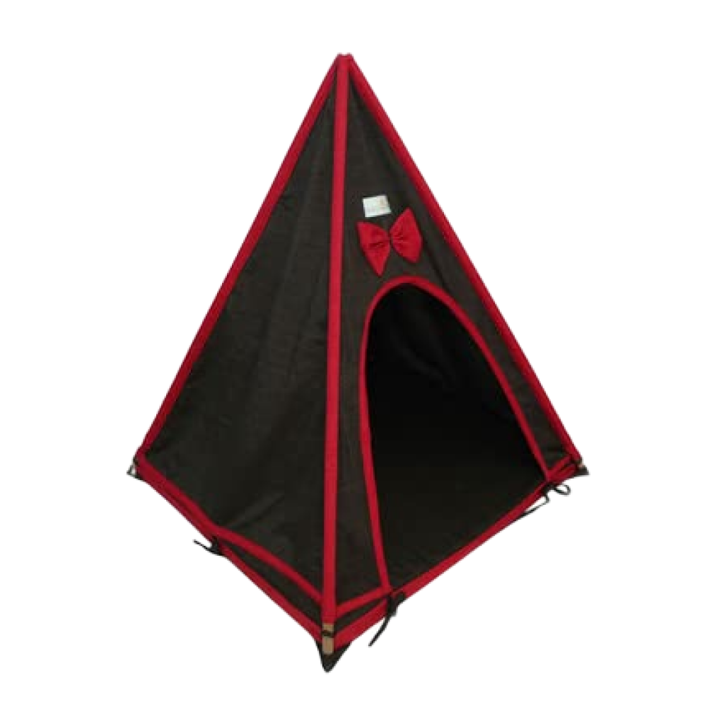 House of Furry Den Poocho Tent House for Dogs and Cats (Dark Coffee)