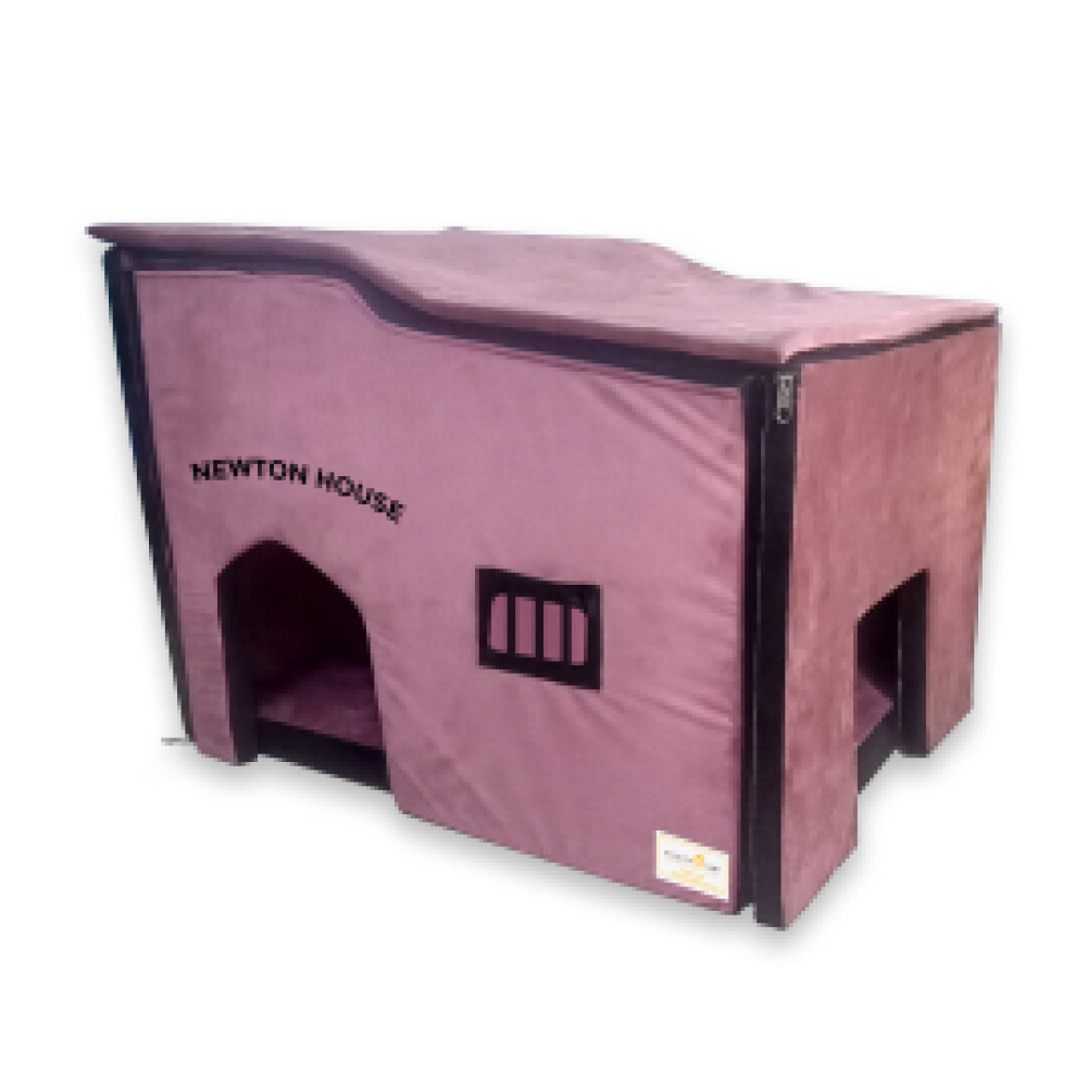 House of Furry Newton Premium Soft Turkish Velvet Hut House for Cats (Bricks)