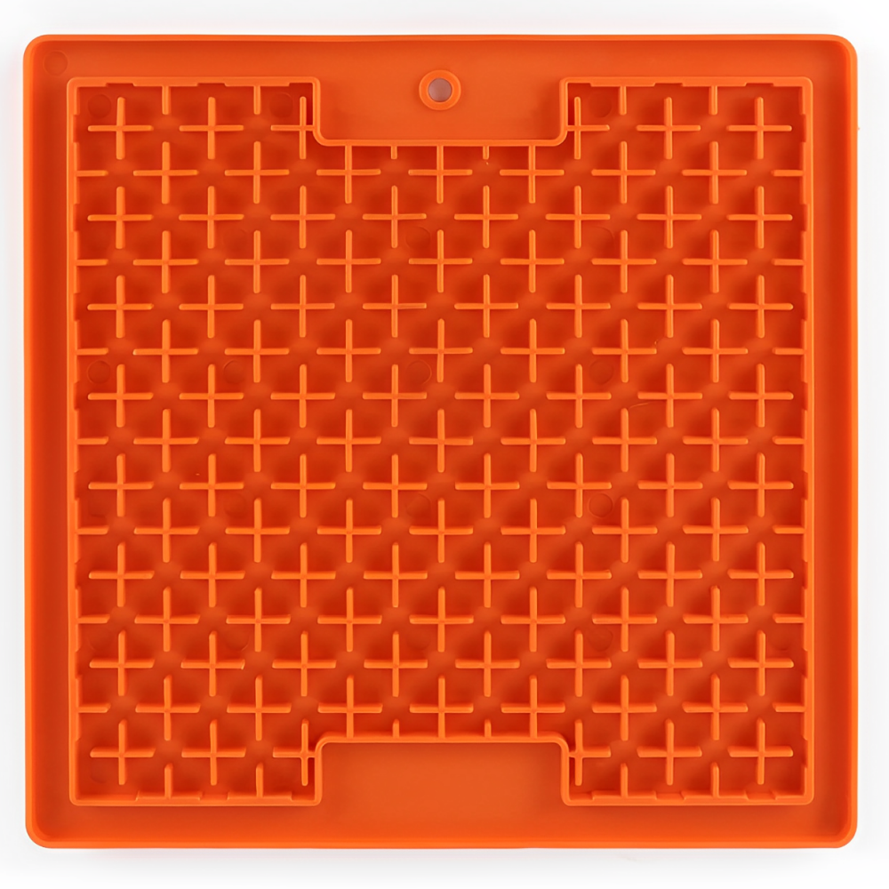 Pawpourri Sqaure Lickmat for Dogs and Cats (Orange)