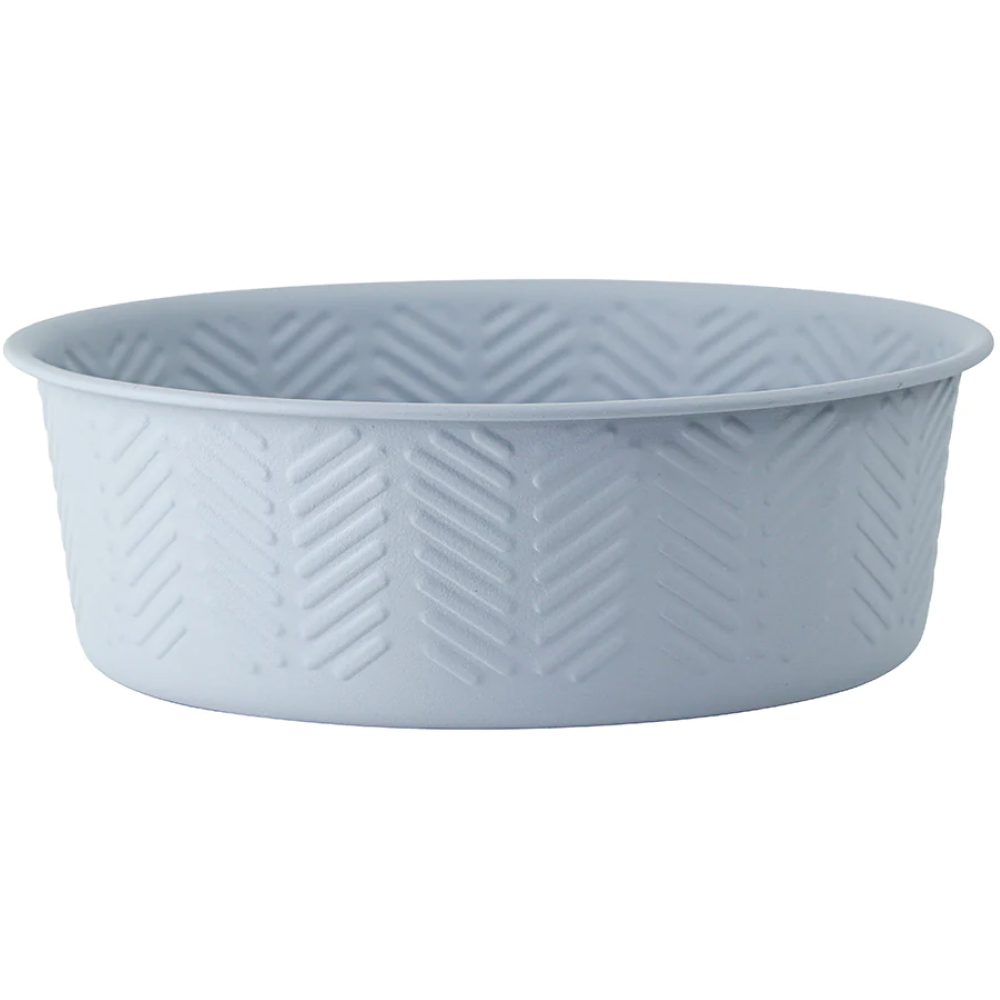 Pawpourri Premium Chevron Emboss Bowl for Dogs and Cats (Grey)