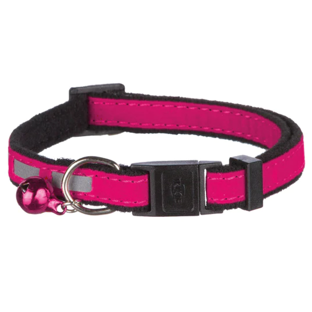 Trixie Safer Life Reflective Collar with Bell for Cats (Pink)