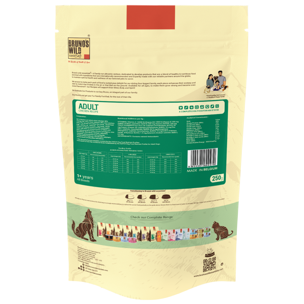 Bruno's Wild Essentials Chicken Recipe Adult Dog Dry Food Dogs- Dry Food Bruno's Wild Essentials