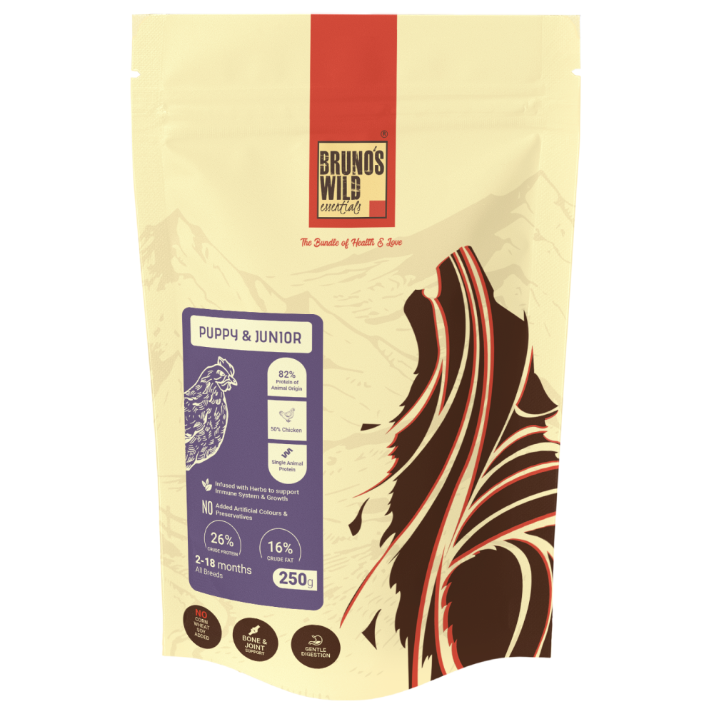 Bruno's Wild Essentials Puppy & Junior Dog Dry Food Dogs- Dry Food Bruno's Wild Essentials 250g