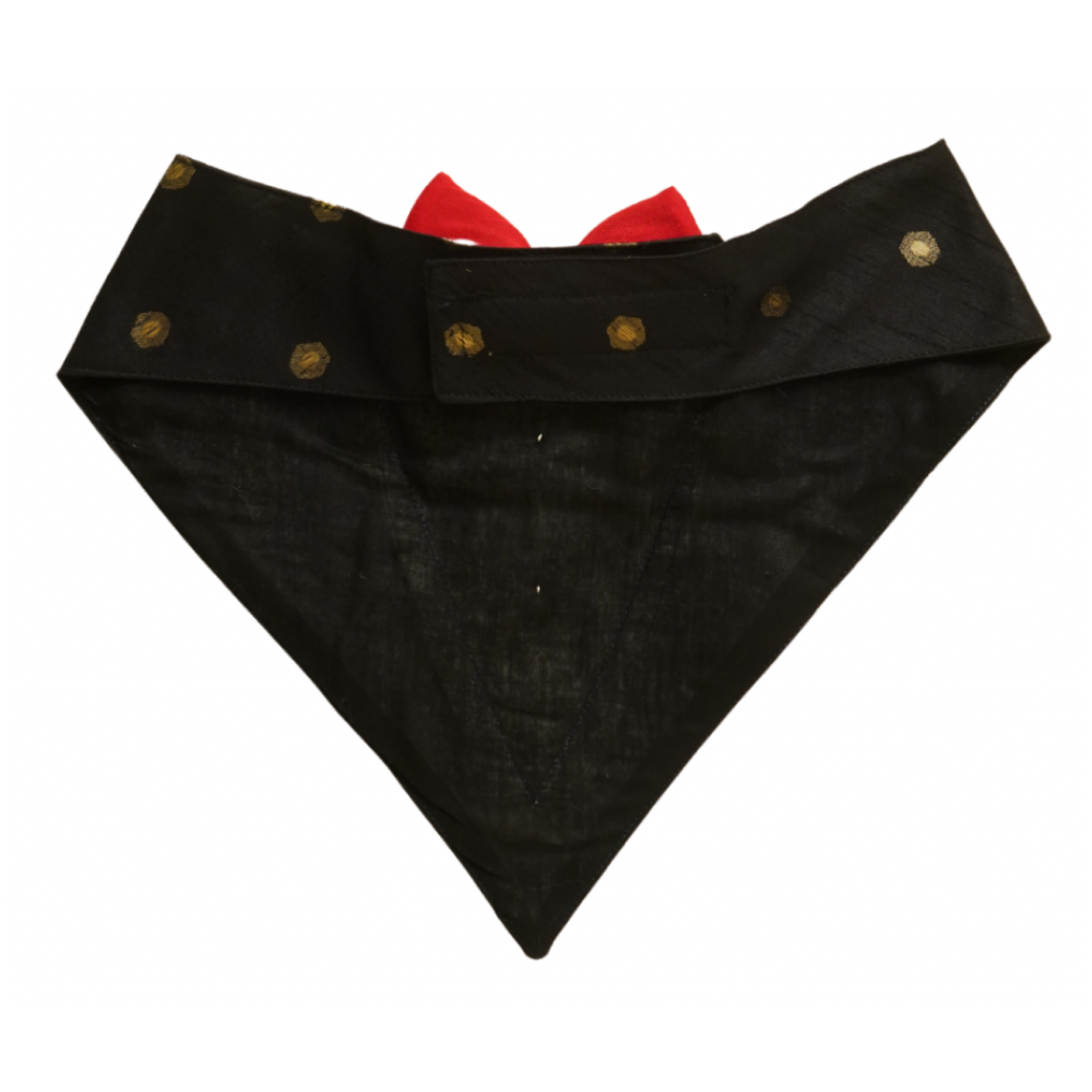 Floof & Co Silk Tux Bandana for Dogs (Black)
