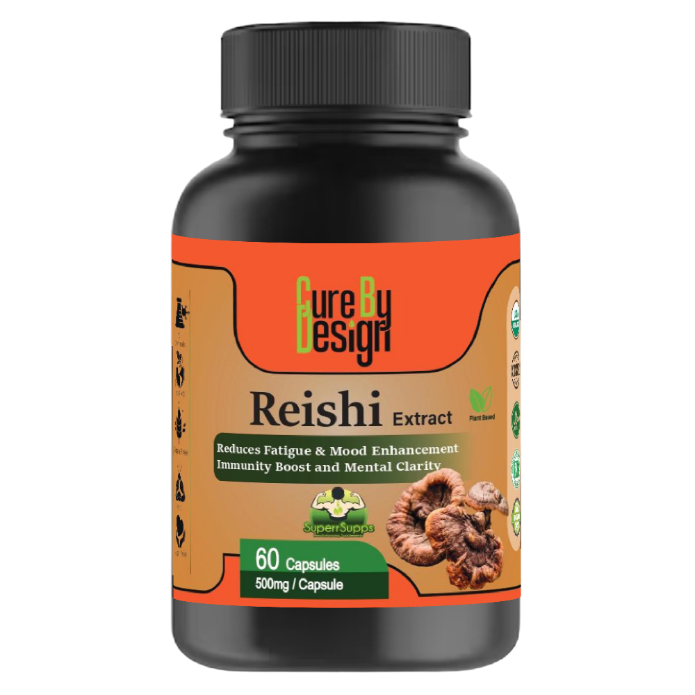 Cure By Design Reishi Mushroom Capsules for Dogs and Cats Both-Health & Wellness Cure by design 60 Capsules