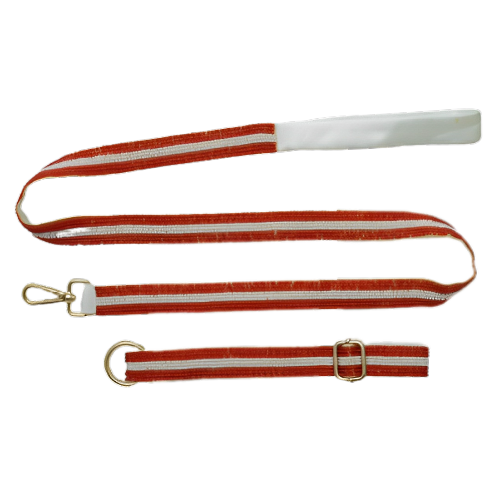 Floof & Co Paw Ruby Pearl Leash & Collar (Red) Dogs-Collar, Leashes, harnesses Floof & Co Dropship S