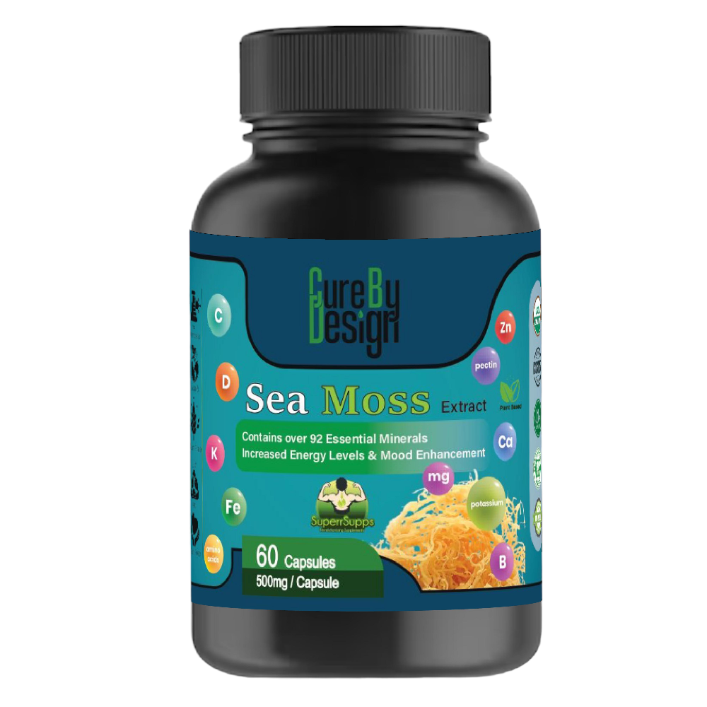 Cure By Design Sea moss Capsules for Dogs and Cats (Limited Shelf Life) Both-Health & Wellness Cure by design 60 Capsules