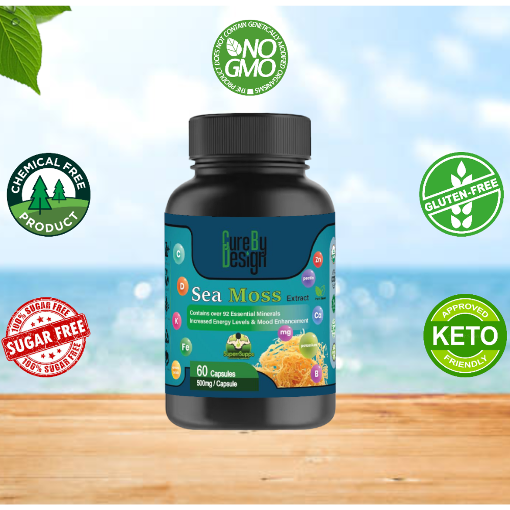 Cure By Design Sea moss Capsules for Dogs and Cats (Limited Shelf Life) Both-Health & Wellness Cure by design
