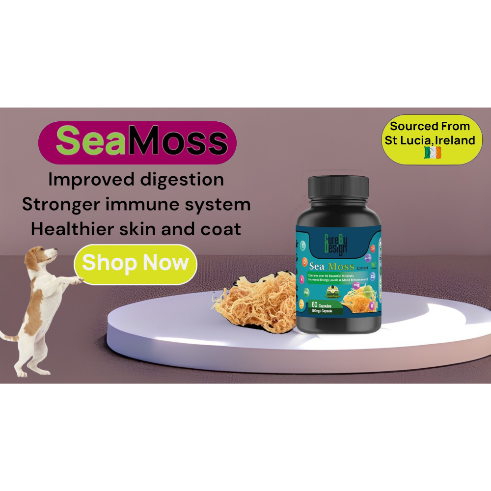 Cure By Design Sea moss Capsules for Dogs and Cats (Limited Shelf Life) Both-Health & Wellness Cure by design
