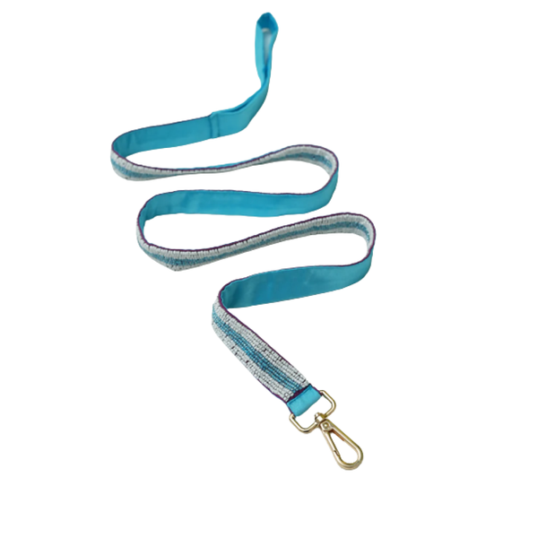 Floof & Co Cyan Pearl Leash & Collar (Blue)