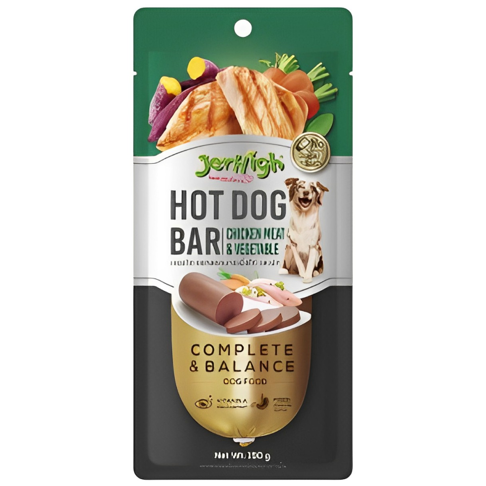 JerHigh Chicken & Vegetable Hot Dog Bar Dog Treats