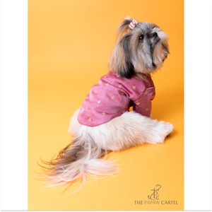The Papaw Cartel Sequin Embroidered Sherwani For Dogs (Onion Pink)