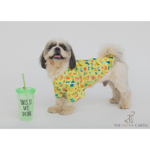 The Papaw Cartel Vacation Shirt for Dogs (Lime Green)