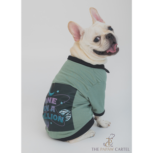 The Papaw Cartel One In A Million Polo Tshirt for Dogs (Sage Green)