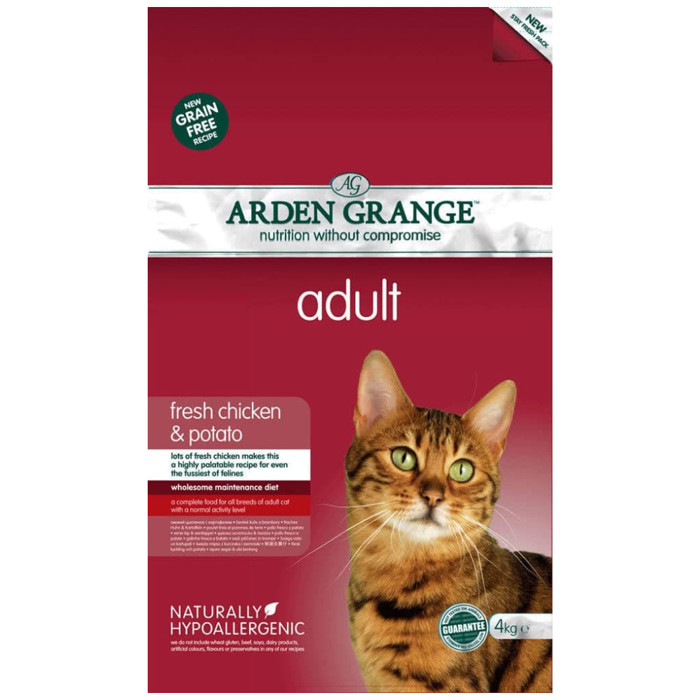 Arden Grange Grain Free Adult Cat Dry Food | Fresh Chicken & Potato (Limited Shelf Life) Cats- Dry food Arden Grange 4kg