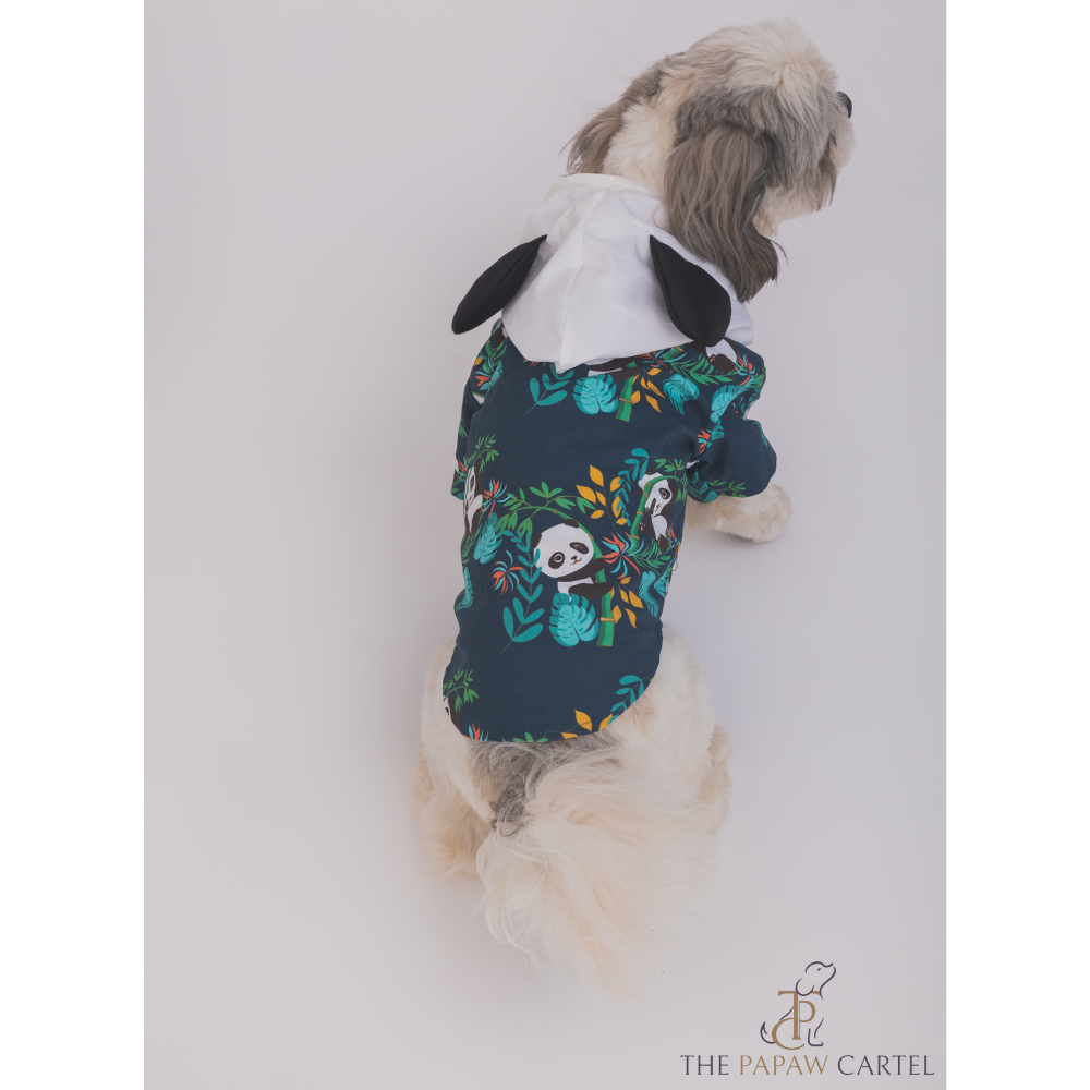 Panda hoodie with ears and paws sales