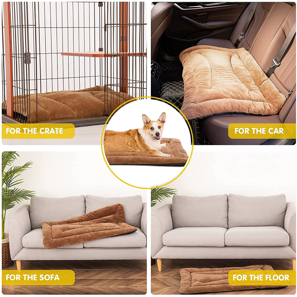Royal Pets Cart Reversible Matt Bed for Dogs and Cats (Brown)