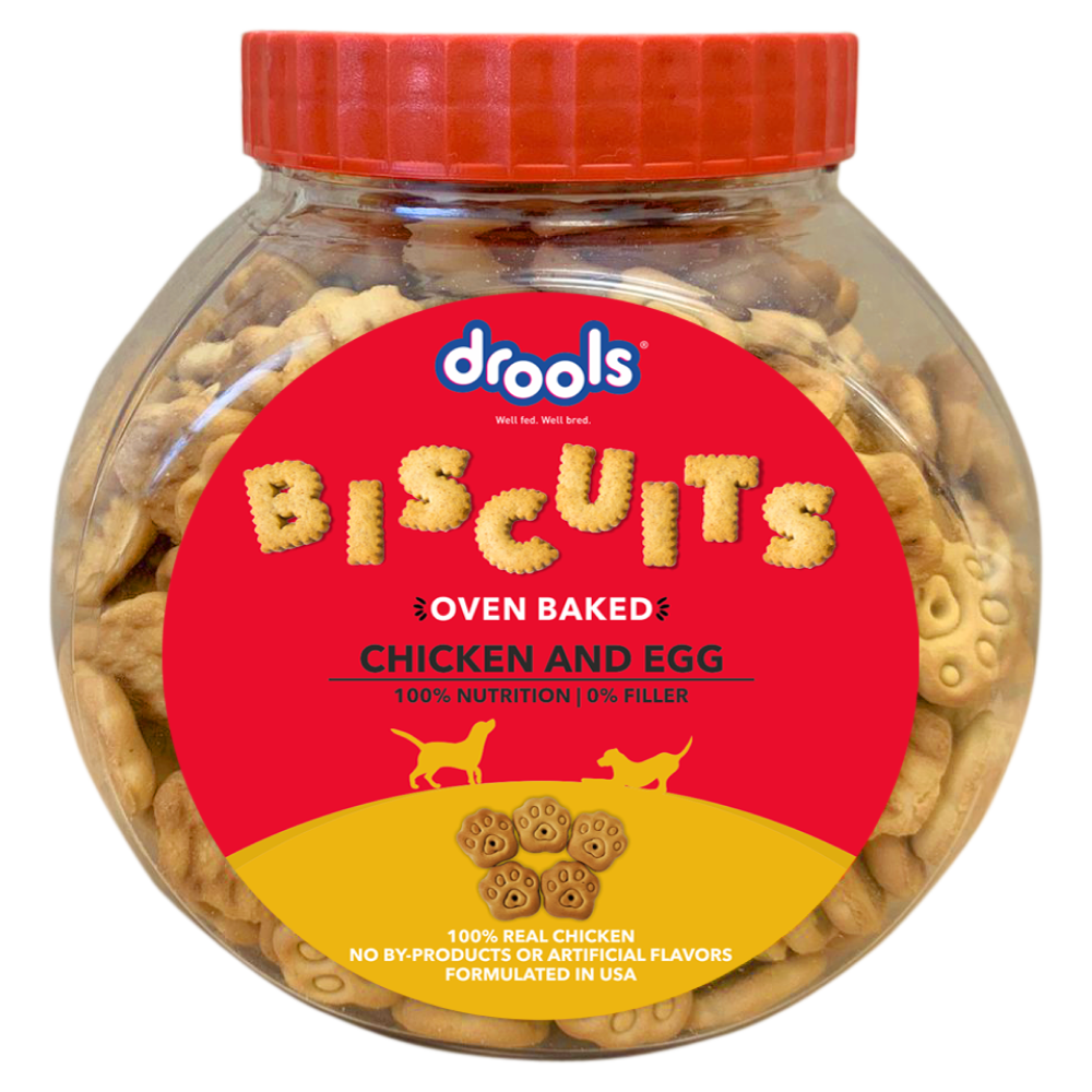 Drools Chicken and Egg Biscuit Dog Treats Dog Treats + Others Drools 800g