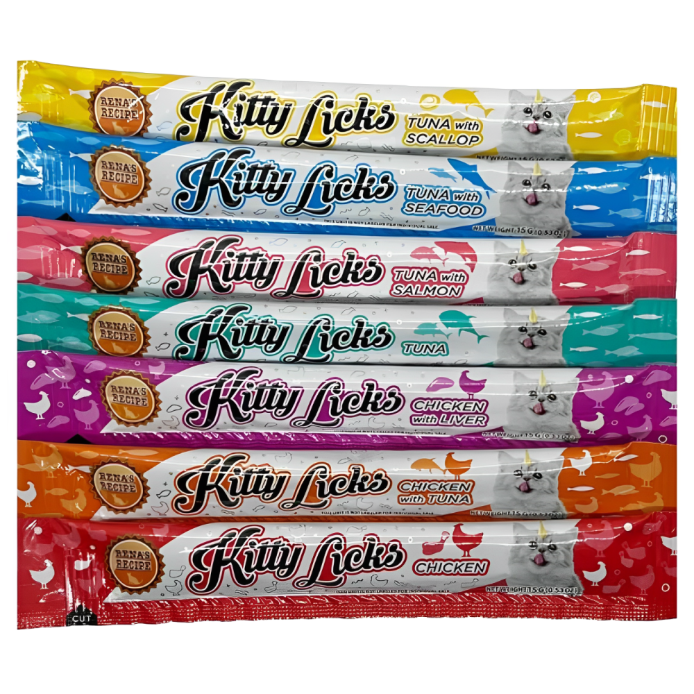 Kitty Licks 7 in 1 Assorted Flavours Cat Treats Cats-Treats & Others Kitty Licks 35 Tubes