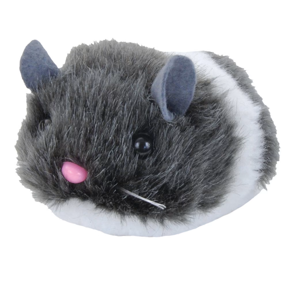 Trixie Wriggle Up Mouse Toy for Cats (Light Grey) Cats-Toys Trixie 8cm