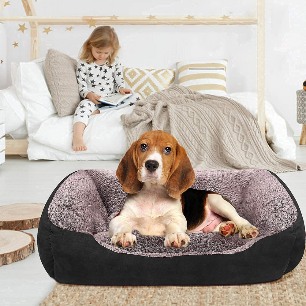 Royal Pets Cart Polyester Reversible Round Shape Bed for Dogs and Cats (Red & Brown)