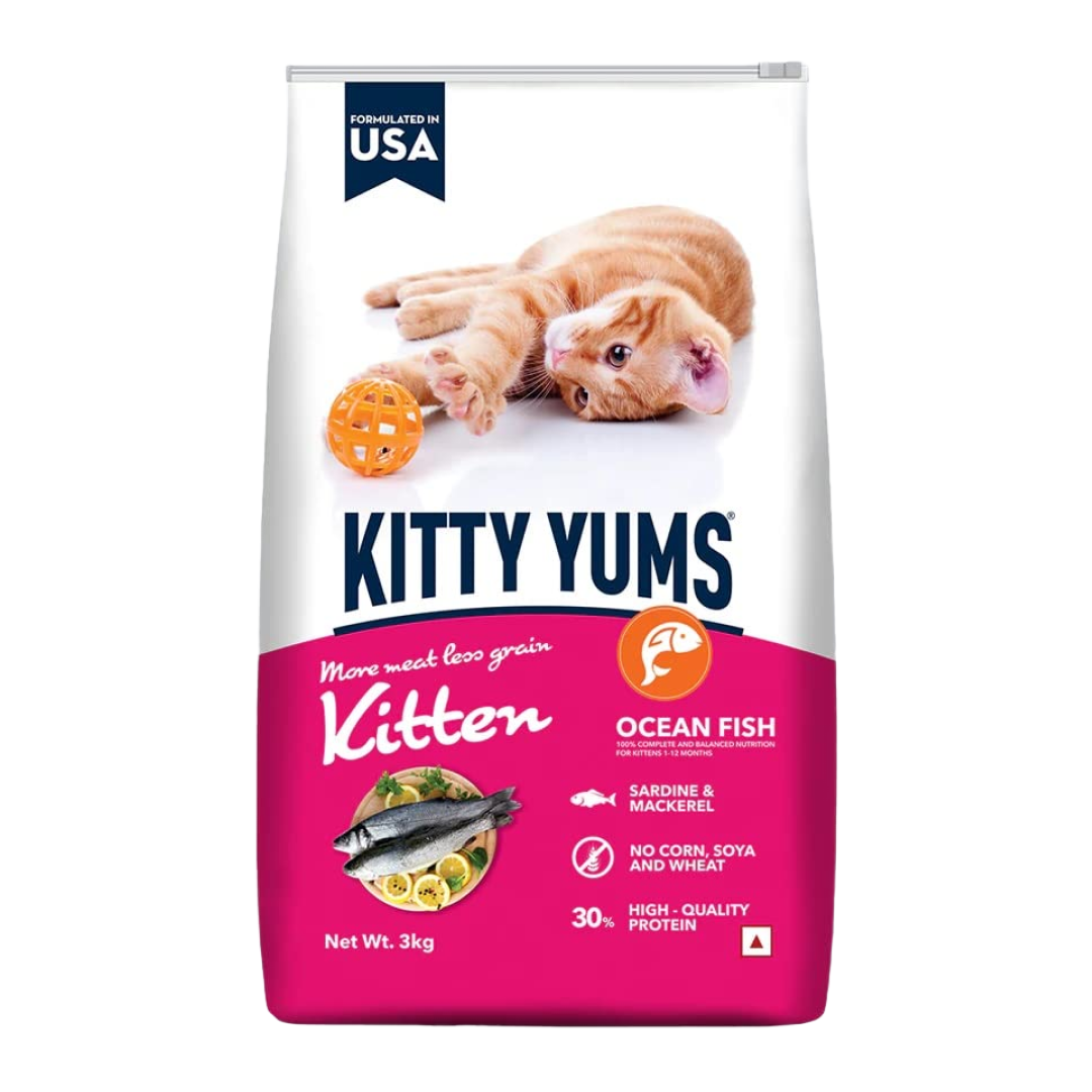 Kitty Yums Ocean Fish Kitten (1 to 12 Months) Cat Dry Food Cats- Dry food Kitty Yums