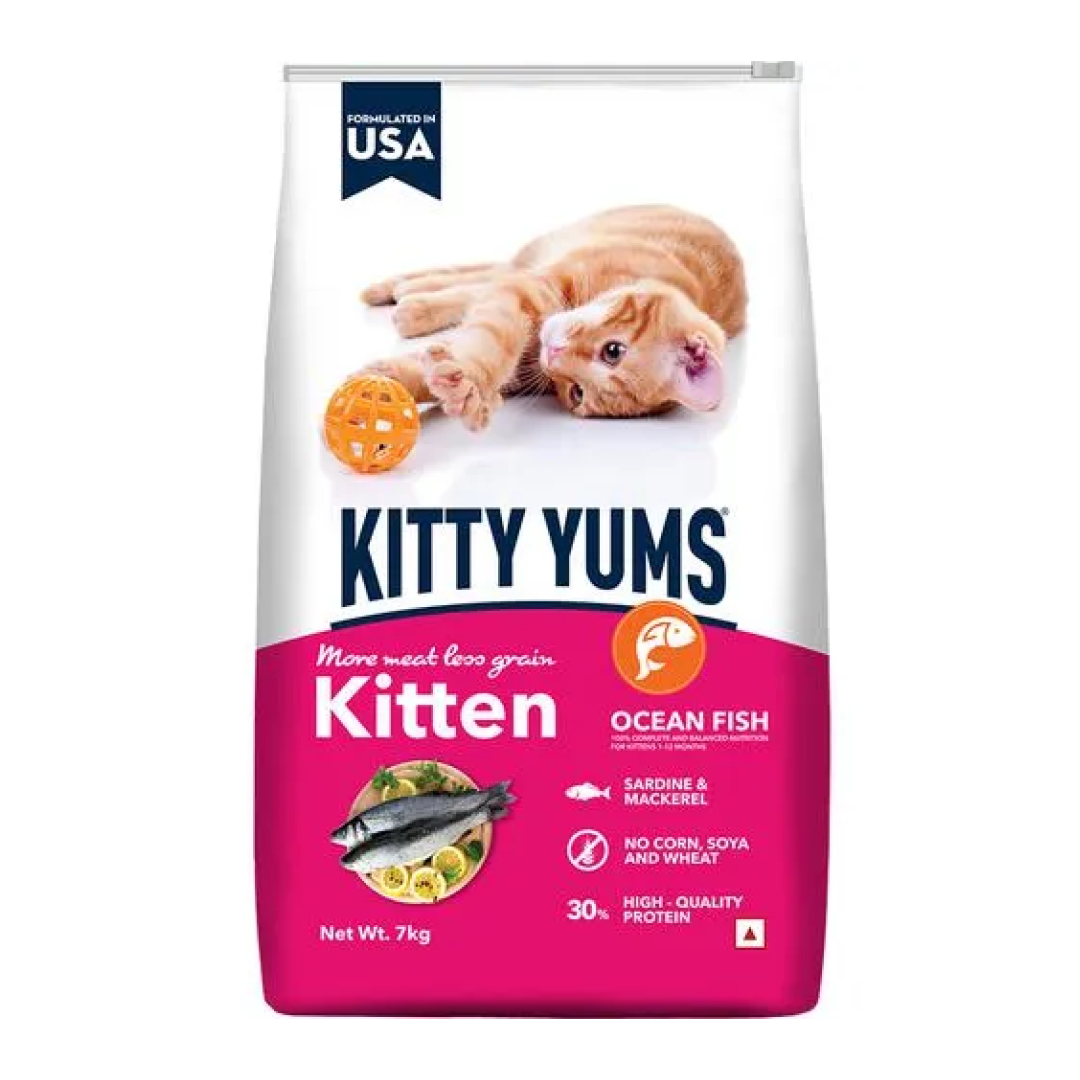 Kitty Yums Ocean Fish Kitten (1 to 12 Months) Cat Dry Food Cats- Dry food Kitty Yums