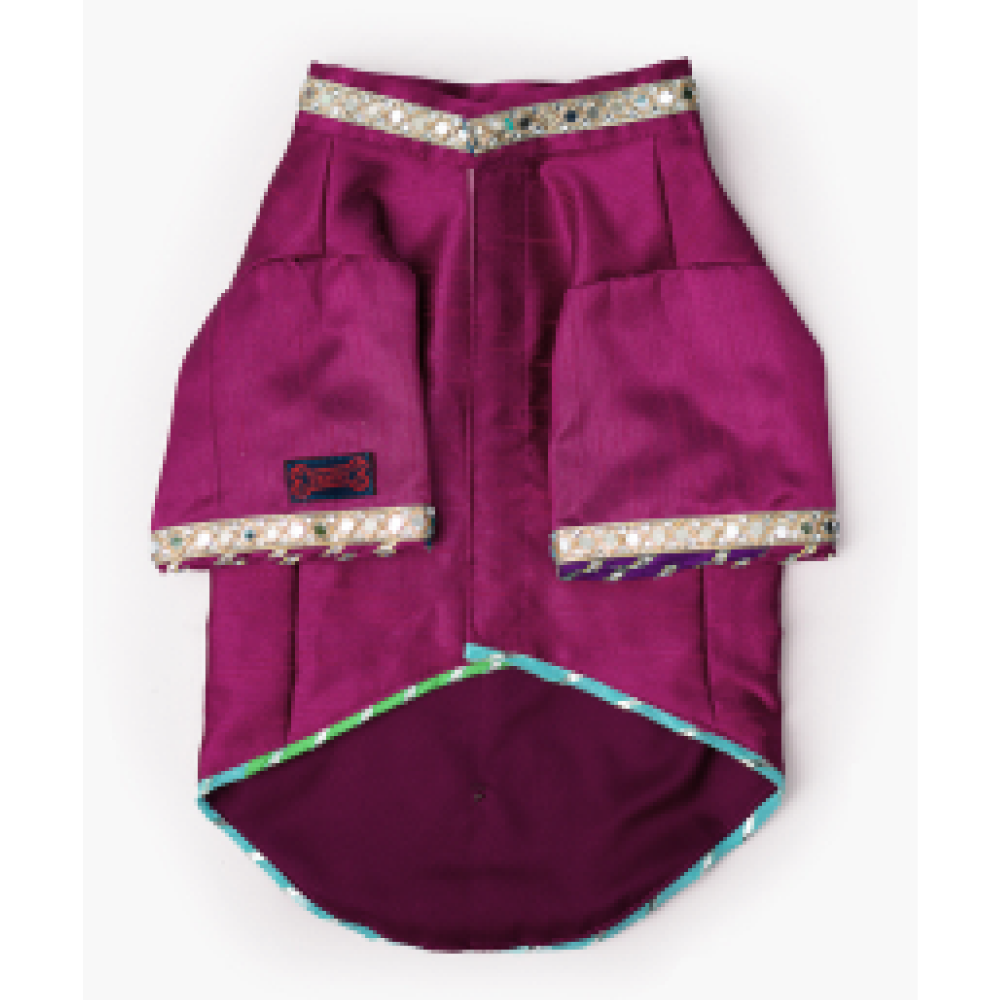 Pawgypets Raw Silk Sherwani for Dogs and Cats (Rani) Both-Clothing & Accessories Pawgypets Dropship