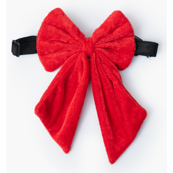 Pawgypets Pigtail Bowtie for Dogs and Cats (Red)