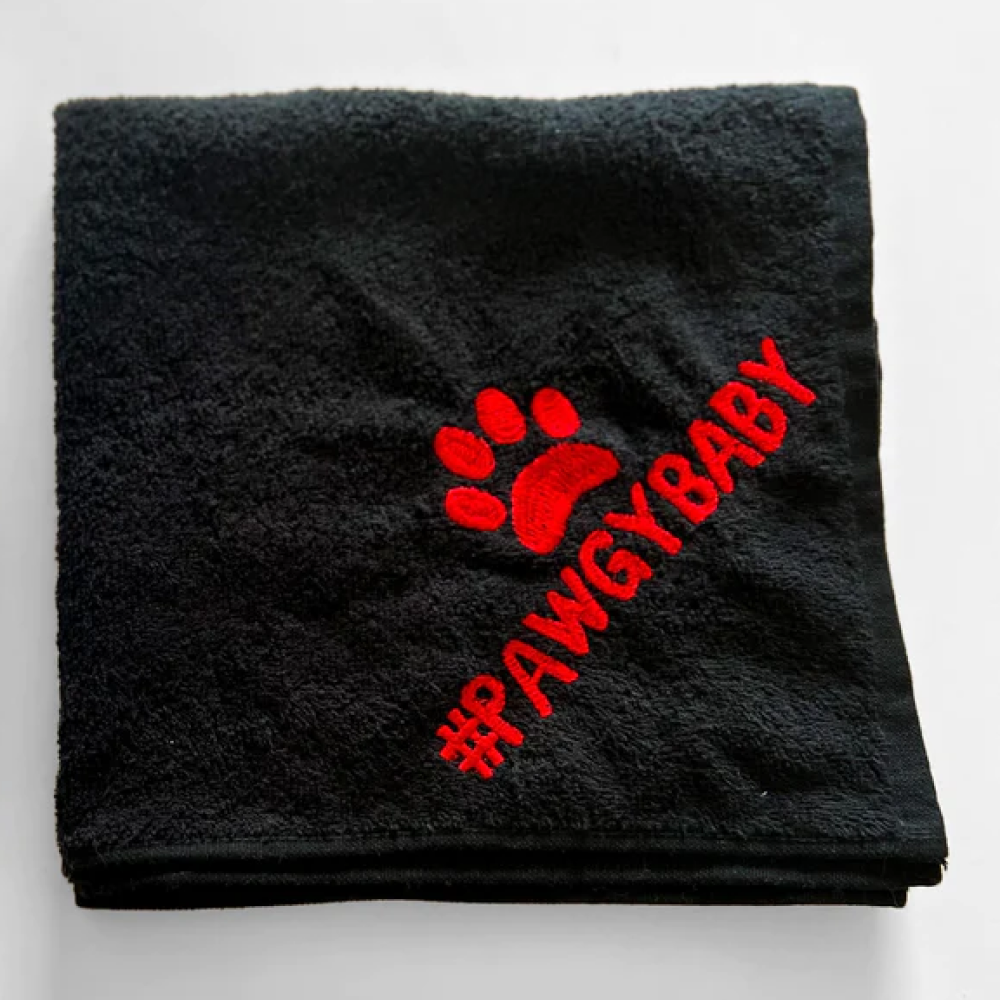 Pawgypets Pet Towel for Dogs and Cats (Black) Both-Grooming Supplies Pawgypets Dropship 42x21in