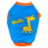 Pet Set Go Giraffe T-shirt for Dogs (Blue) Dogs-Clothing & Accessories Pet Set Go Dropship