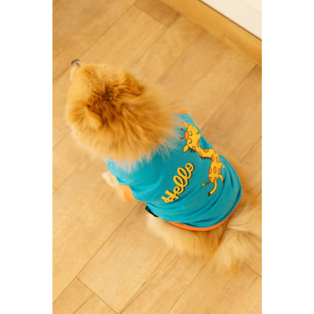 Pet Set Go Giraffe T-shirt for Dogs (Blue)