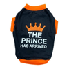 Pet Set Go Prince has Arrived T-shirt for Dogs (Black) Dogs-Clothing & Accessories Pet Set Go Dropship