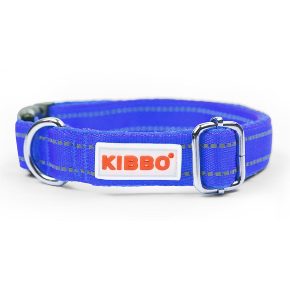 Kibbo Premium Reflective Padded With Soft Mesh Padding & Adjustable Design Collar for Dogs (Blue) Dogs-Collar, Leashes, harnesses Kibbo