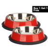 Skatrs Anti Skid Glossy Bowl for Dogs and Cats (Red) (Buy 1 Get 1) Both-Bowls & Feeders Skatrs Pack of 2