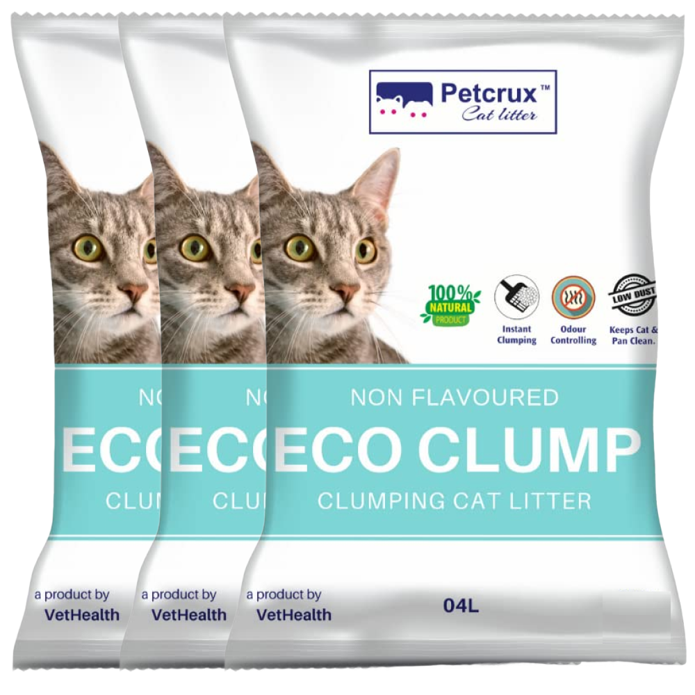 Petcrux Eco Clump Bentonite Unscented Cat Litter Supertails