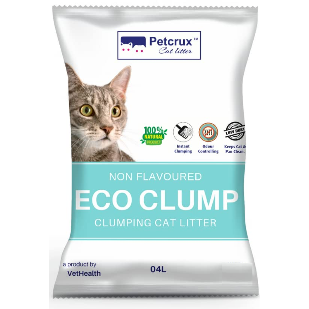 Petcrux Eco Clump Bentonite Unscented Cat Litter (Limited Stocks) Cats-Litter Petcrux 5kg