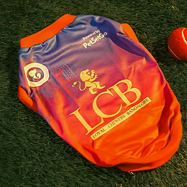 Pet Set Go Loyal Chewers Bangalore IPL Jersey for Dogs (Red) | Indian Pet League