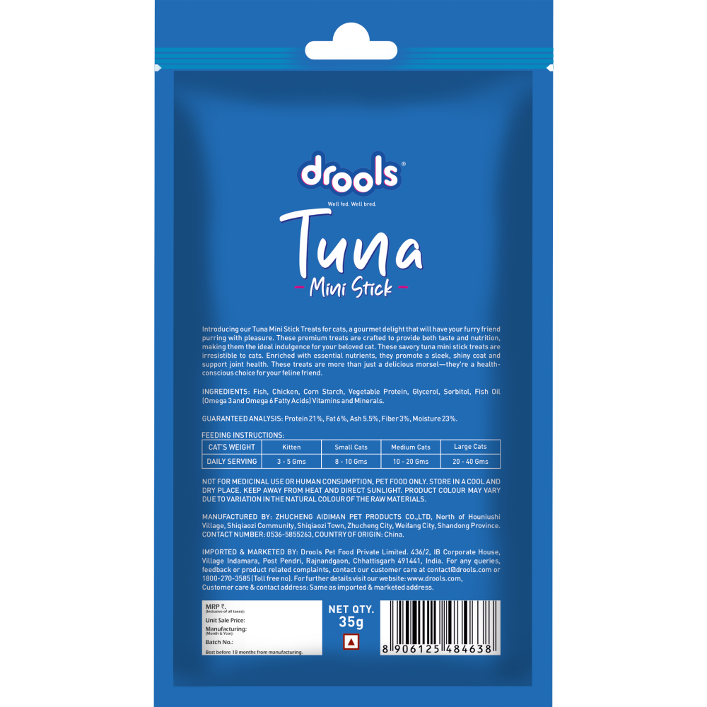 Drools Tuna Mini Sticks Cat Treats Cats-Treats & Others Drools