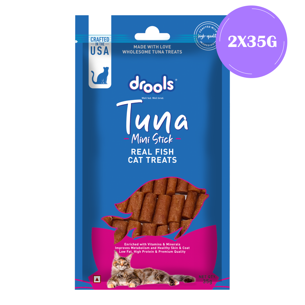 Drools Tuna Mini Sticks Cat Treats Cats-Treats & Others Drools 2x35g