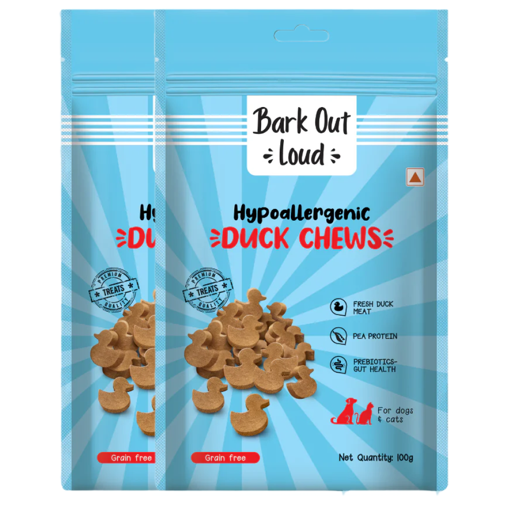 Bark Out Loud Hypoallergenic Duck Meat Treats for Cats and Dogs Dog Treats + Others Bark Out Loud 2x100g