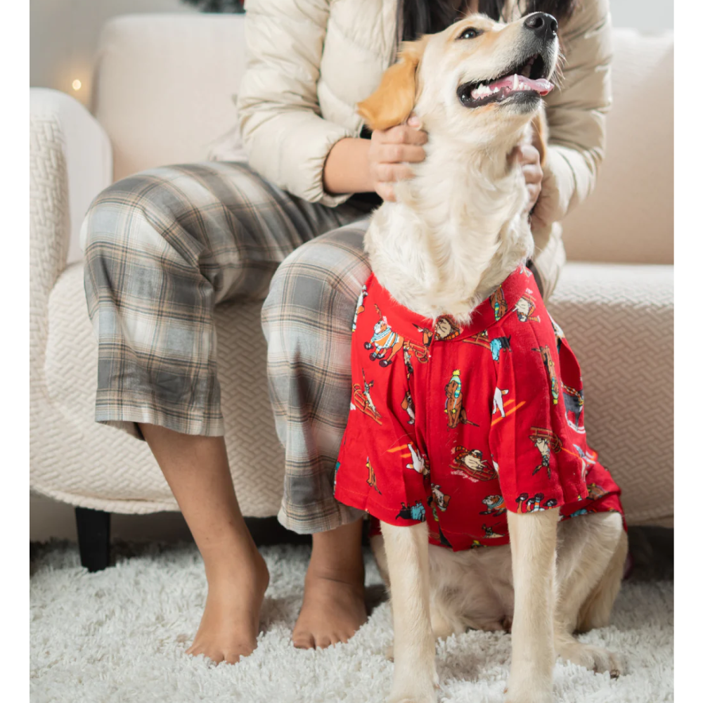Pet Set Go Dashing through the Snow Shirt for Dogs (Red) Dogs-Clothing & Accessories Pet Set Go Dropship