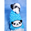 Dogobow Panda Knit Sweater for Dogs and Cats (Blue) (Get a Bow Free) Both-Clothing & Accessories Dogobow Dropship