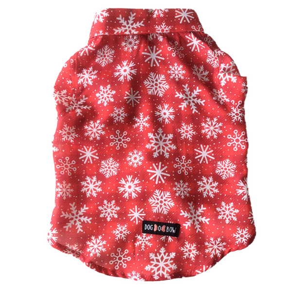 Dogobow Aztec Printed Shirt for Dogs and Cats (Red) (Get a Bow Free)