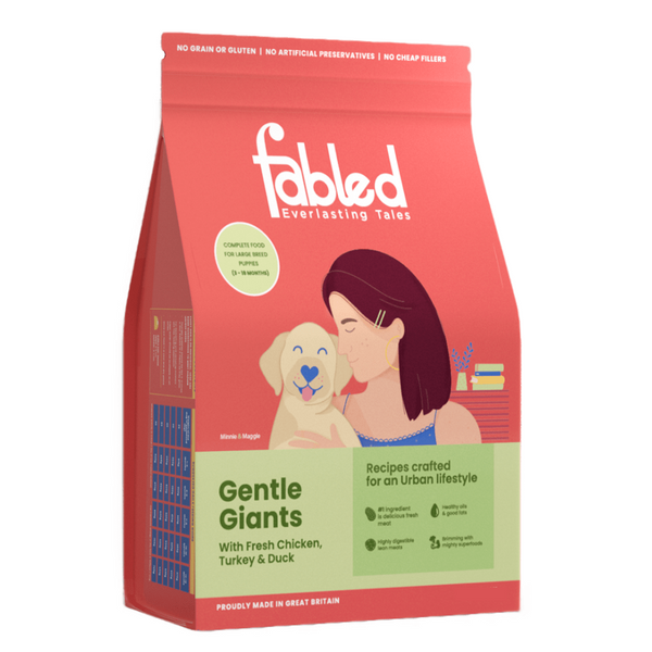 Fabled Gentle Giants Fresh Chicken Turkey and Duck Large Breed Puppy Dry Food  (Limited Shelf Life)