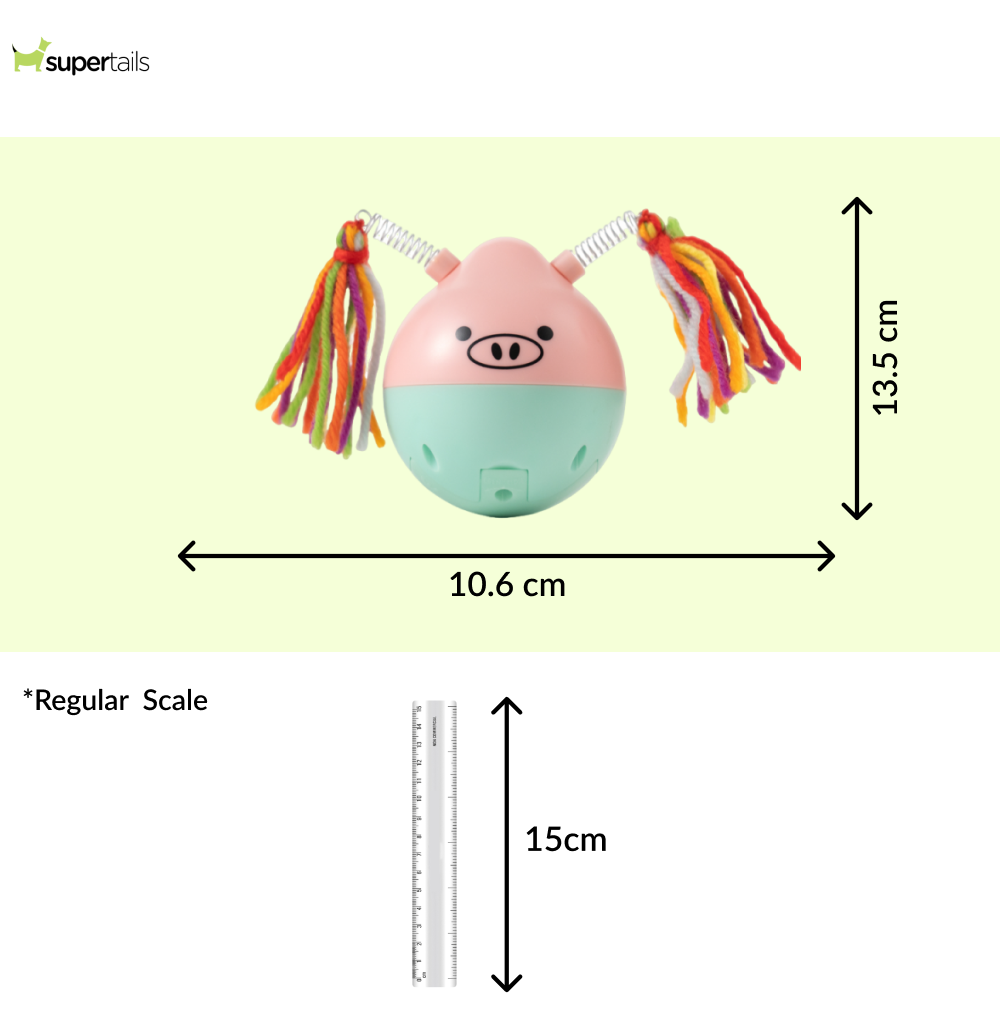 Barkbutler x Fofos Crazy Tumbler Pig Toy for Cats