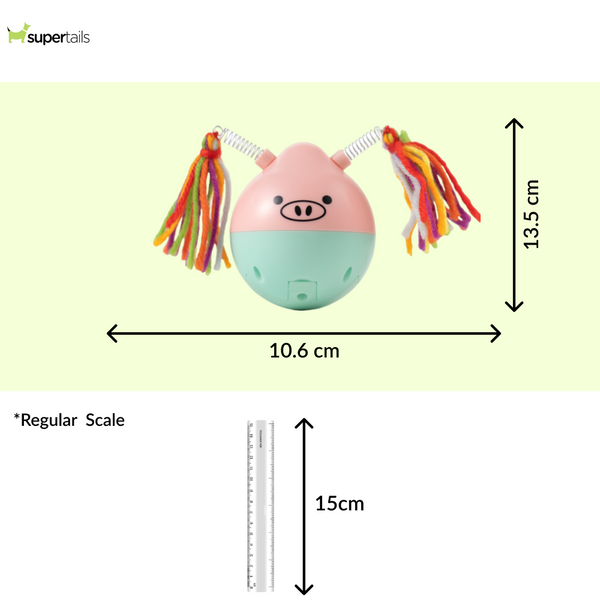 Barkbutler x Fofos Crazy Tumbler Pig Toy for Cats