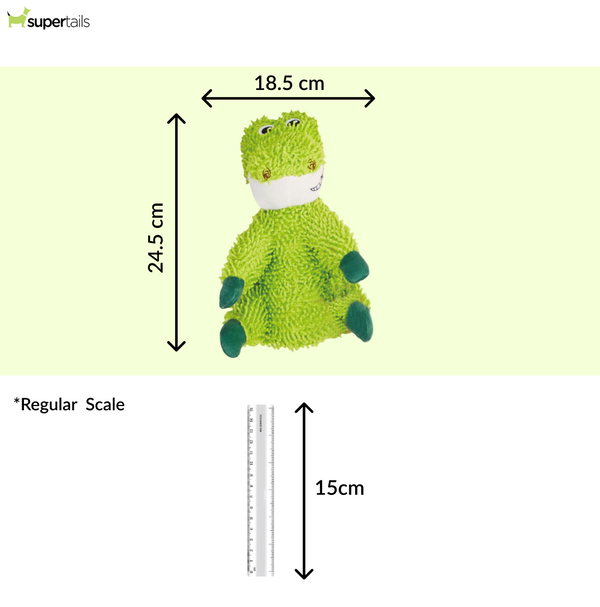Barkbutler x Fofos Alligator Tough Squeaky Toy for Dogs | For Medium Chewers (Green)
