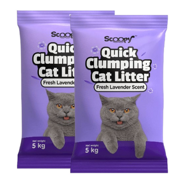 Scoopy Quick Clumping Lavender Scented Cat Litter|100% Natural (10kg)